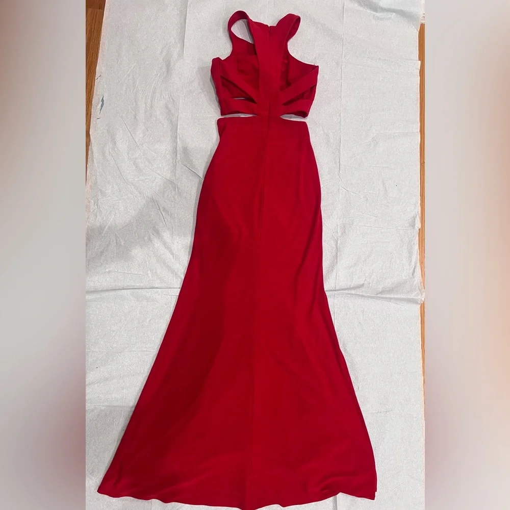 La Femme - Sleeveless High Neck Cutout Two-piece Dress - Picture 3 of 6
